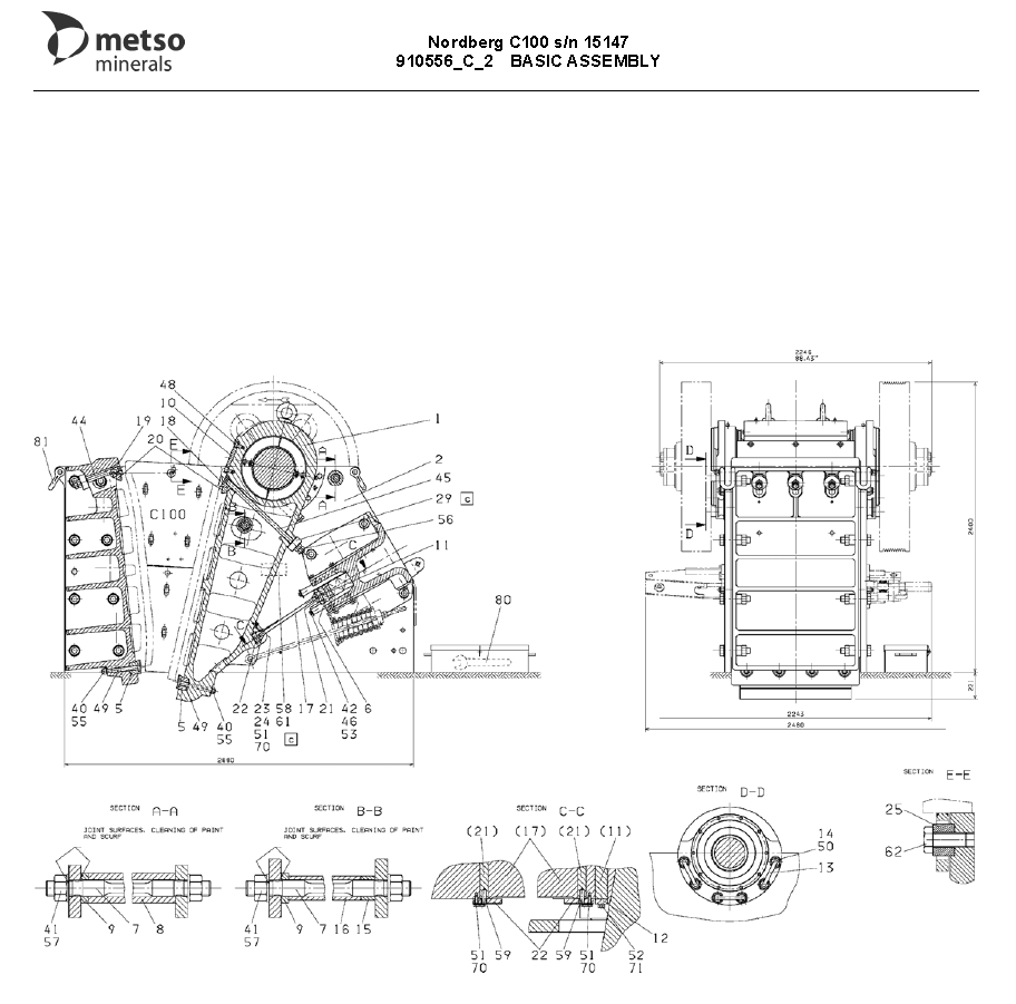 Basic Assembly of Metso C100 alt with keywords